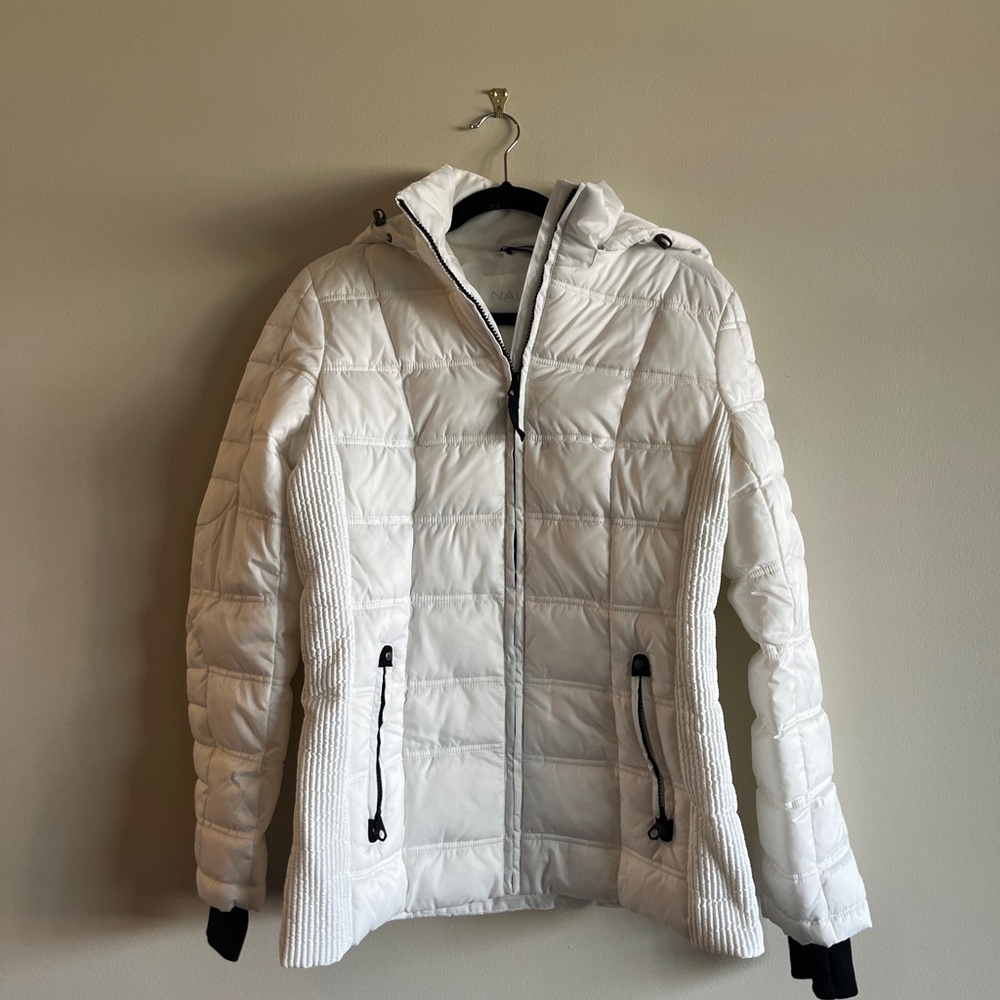 Nautica Women's White Puffer Jacket